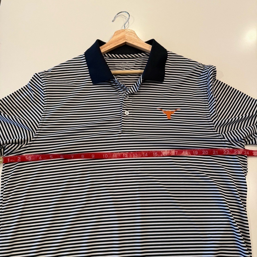 Vineyard Vines Texas Longhorns Striped Performance Polo Size Large - Picture 4 of 6